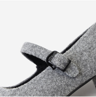 Manos Fur-lined Mary Jane Flats 3cm