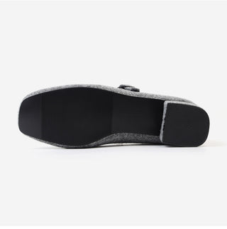 Manos Fur-lined Mary Jane Flats 3cm