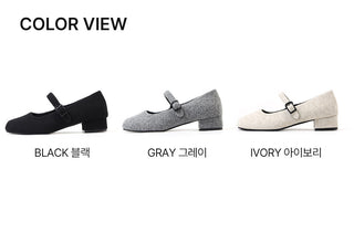 Manos Fur-lined Mary Jane Flats 3cm