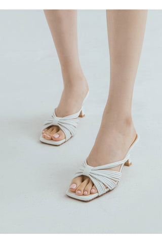 Printz Cowhide Strap Slipper Mules 6cm
