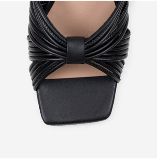 Printz Cowhide Strap Slipper Mules 6cm