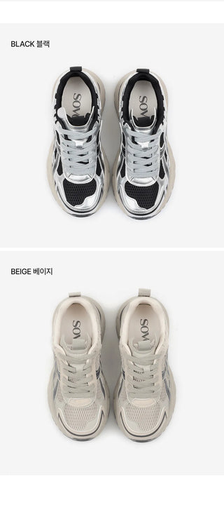 Height-Increasing Minos Daily Lace-up Sneakers 6cm