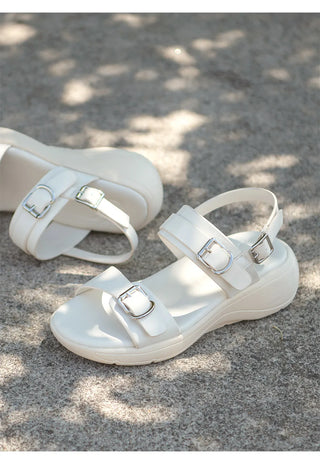 Marine Double Strap Wedge Sandals 4cm