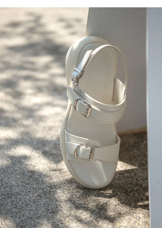 Marine Double Strap Wedge Sandals 4cm
