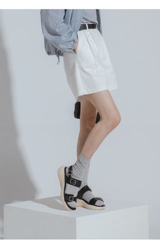 Marine Double Strap Wedge Sandals 4cm