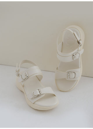 Marine Double Strap Wedge Sandals 4cm