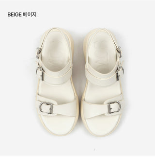 Marine Double Strap Wedge Sandals 4cm