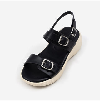 Marine Double Strap Wedge Sandals 4cm