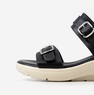 Marine Double Strap Wedge Sandals 4cm