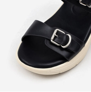 Marine Double Strap Wedge Sandals 4cm