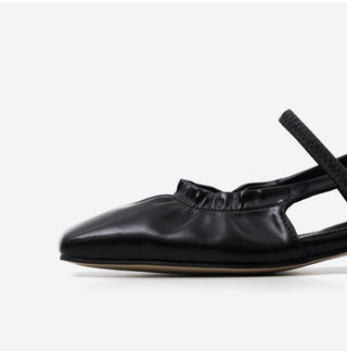Mars Shirred Strap Flat Slingback 2cm