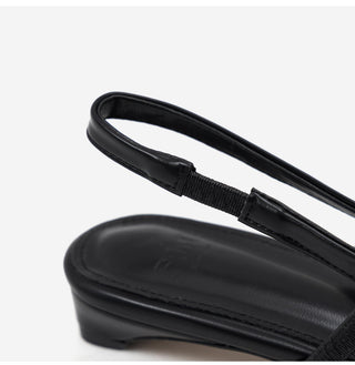 Mars Shirred Strap Flat Slingback 2cm