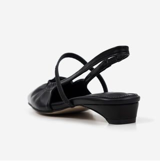 Mars Shirred Strap Flat Slingback 2cm