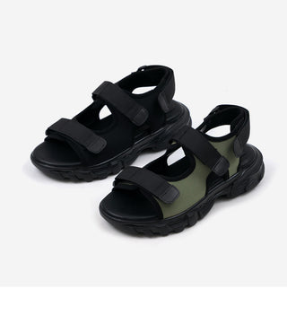 Flue Velcro Strap Platform Sandals 4cm