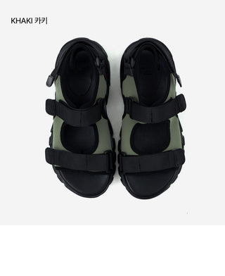 Flue Velcro Strap Platform Sandals 4cm