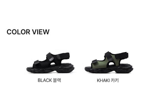 Flue Velcro Strap Platform Sandals 4cm