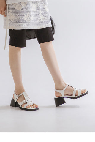 Reviz T-Strap Platform Sandals 6cm