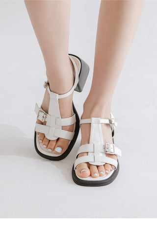 Reviz T-Strap Platform Sandals 6cm