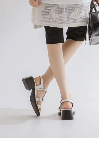 Reviz T-Strap Platform Sandals 6cm