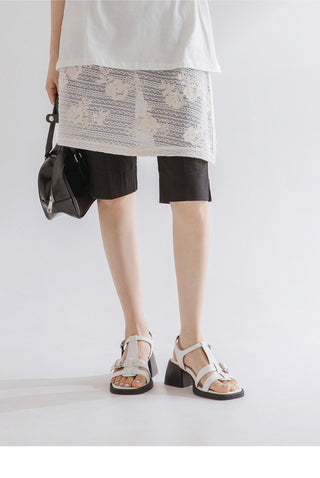 Reviz T-Strap Platform Sandals 6cm