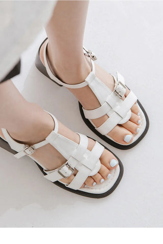 Reviz T-Strap Platform Sandals 6cm