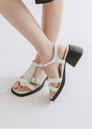 Reviz T-Strap Platform Sandals 6cm