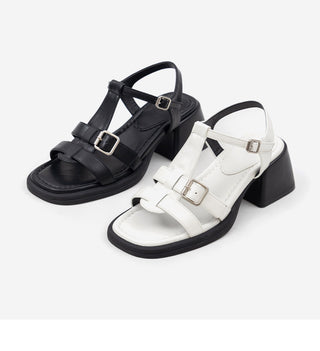 Reviz T-Strap Platform Sandals 6cm