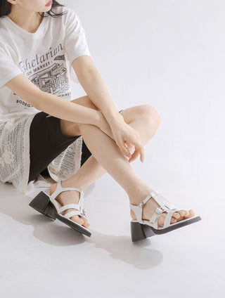 Reviz T-Strap Platform Sandals 6cm