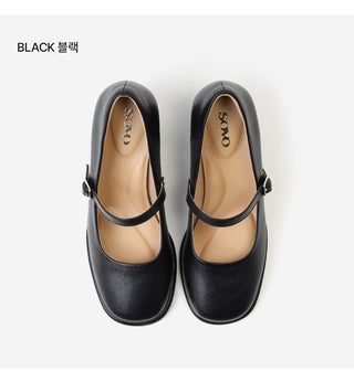 Jewned Cowhide Mary Jane Pumps 6cm