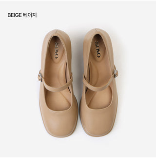 Jewned Cowhide Mary Jane Pumps 6cm