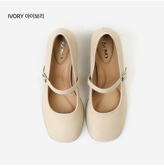 Jewned Cowhide Mary Jane Pumps 6cm