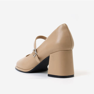 Jewned Cowhide Mary Jane Pumps 6cm