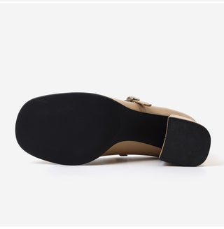 Jewned Cowhide Mary Jane Pumps 6cm