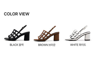 Theo Square Strap Sandals 6cm