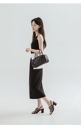 Theo Square Strap Sandals 6cm