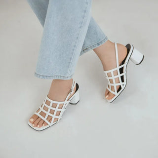 Theo Square Strap Sandals 6cm