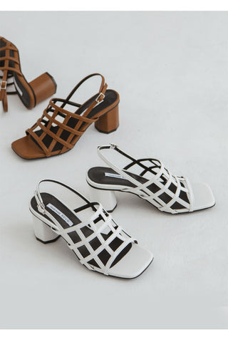Theo Square Strap Sandals 6cm