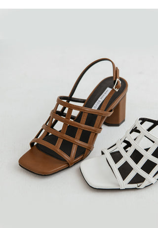 Theo Square Strap Sandals 6cm