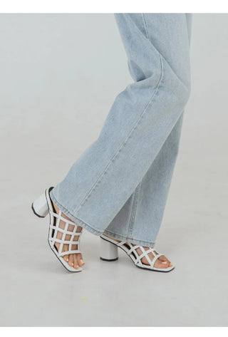 Theo Square Strap Sandals 6cm