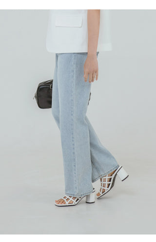 Theo Square Strap Sandals 6cm