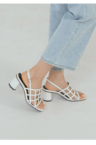 Theo Square Strap Sandals 6cm