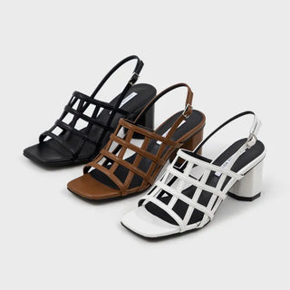 Theo Square Strap Sandals 6cm