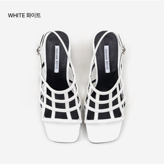 Theo Square Strap Sandals 6cm