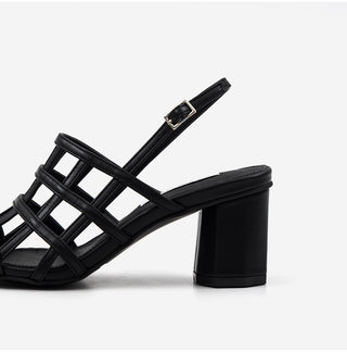 Theo Square Strap Sandals 6cm