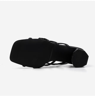 Theo Square Strap Sandals 6cm