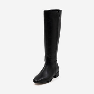 Morse Square Basic Wide Long Boots 4cm