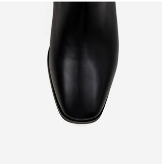 Morse Square Basic Wide Long Boots 4cm