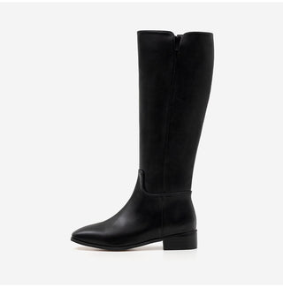 Morse Square Basic Wide Long Boots 4cm