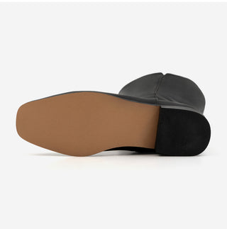 Morse Square Basic Wide Long Boots 4cm