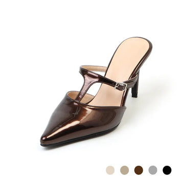 Muray Stiletto Strap Mule Slippers 8cm